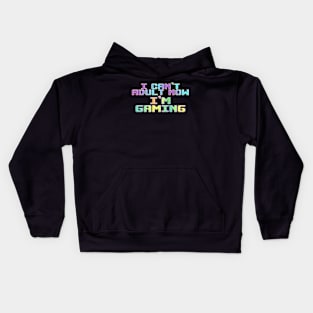 i can't adult now im gaming// retro vintage Kids Hoodie